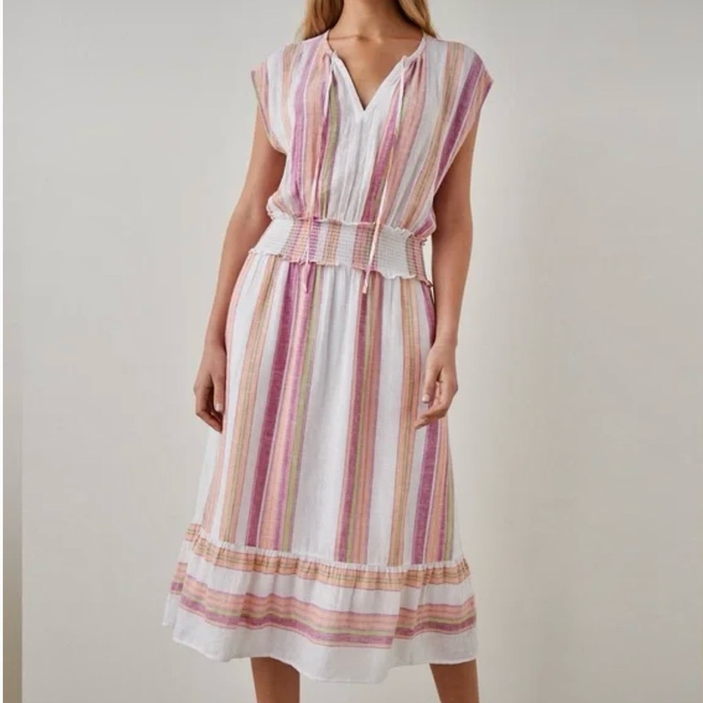 Rails Ashley Pink Stripe Midi Dress